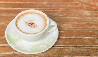 Hot mocha in coffee shop photo