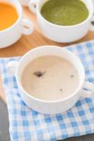 Mushroom soup bowl photo