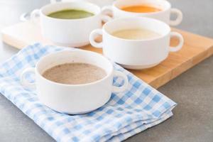 Mushroom soup bowl photo