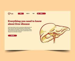 Minimal with illustration landing page web template vector