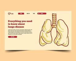 Minimal with illustration landing page web template vector