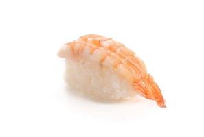 Shrimp sushi on white background