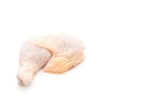Chicken thigh on white background photo