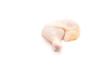 Chicken thigh on white background photo