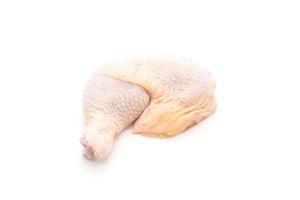 Chicken thigh on white background photo