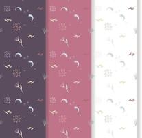 set of seamless floral patterns vector