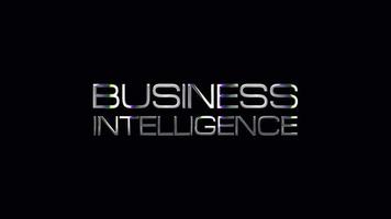 Business Intelligence Glitch Silver Text Effect