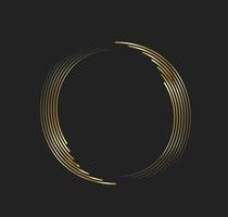 Abstract golden lines in circle form, Design element logo luxury vector