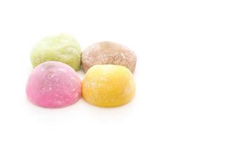 Dessert mochi on white background photo