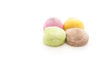 Dessert mochi on white background photo