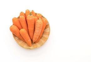 Baby carrots on white background photo