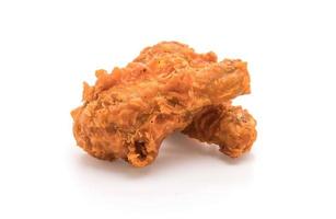 Fried chicken on white background photo