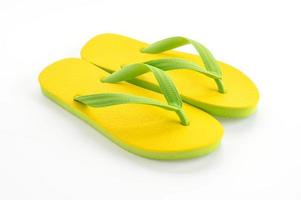 Rubber slippers  on white background photo