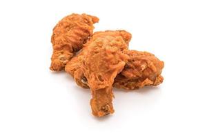 Fried chicken on white background photo