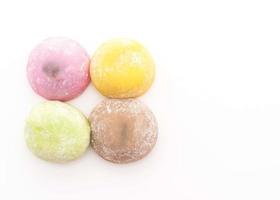 Dessert mochi on white background photo