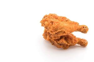 Fried chicken on white background photo