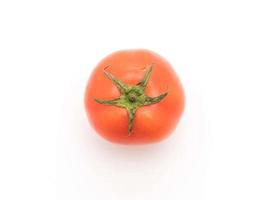 Fresh tomatoes on white background photo