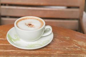 Hot mocha in coffee shop photo