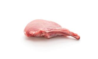 Fresh pork chop on white background photo