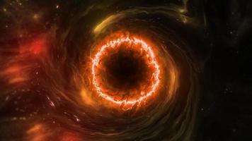 leuchtend orangerote Blackhole-Schleife video