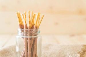 Biscuit stick with almond flavored photo