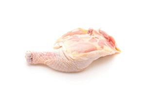 Chicken thigh on white background photo