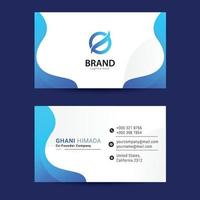 Business card front and back design template. vector