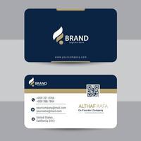 Business card front and back design template. vector