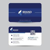 Business card front and back design template. vector