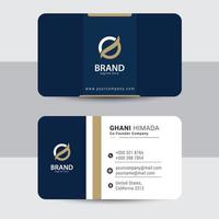 Business card front and back design template. vector