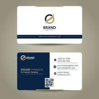 Business card front and back design template. vector