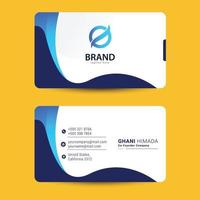 Business card front and back design template. vector