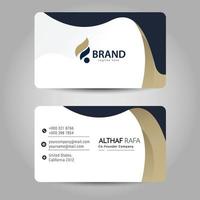 Business card front and back design template. vector