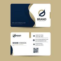 Business card front and back design template. vector