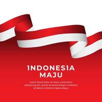 Indonesia flag banners template vector