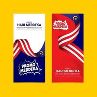 Malaysia flag banners template vector