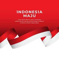 Indonesia flag banners template vector