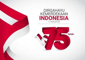 Indonesia flag banners template vector