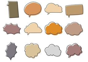 Thought Bubble Doodle Collection vector