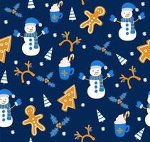 Christmas new year holiday decoration seamless pattern. vector
