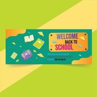 Back to School Banner Design vector