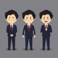 Business Character with Various Expression vector