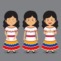 Venezuela Character with Various Expression vector