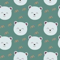 Free Vector Seamless Pattern of White Bear