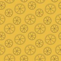 Free Vector of Lineart Lemon Citrus Seamless Pattern