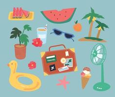 Hot summer object vector