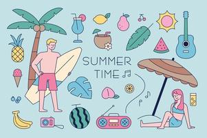 Summer vacation object vector
