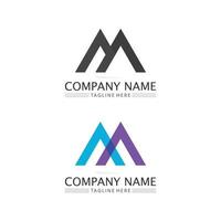 M Letter Logo Template vector