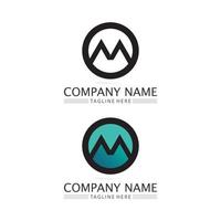 M Letter Logo Template vector