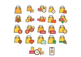 shopping bag illustration. shoping bag icon. vector